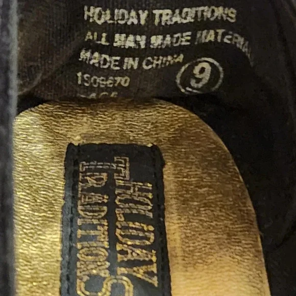 Holiday Traditions Velvet Ballet Flats Size 9 - Picture 4 of 4